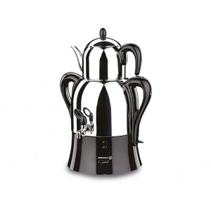 KORKMAZ A 341-04 Çaykolik Paslanmaz Çay Makinesi Siyah