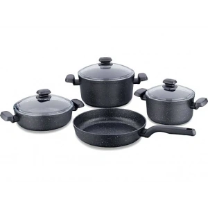 KORKMAZ A2609 Ornella 7 Parça Granit Tencere Seti