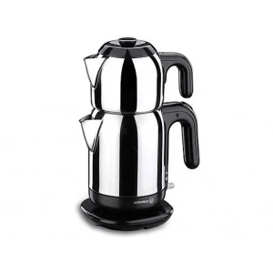 KORKMAZ A369 Demtez 1.7L 1600 W Elektrikli Çaydanlık Inox/Siyah