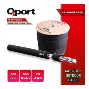 Qport Q-CATFLASH 23AWG CAT6 500mt LSZH Outdoor Kab