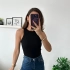 FİTİLLİ UZUN CROP SİYAH