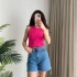 KISA VİSKON CROP PEMBE