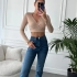 KRUVAZE UZUN CROP BEJ