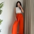 VİSKON BELİ LASTİKLİ PANTALON TURUNCU
