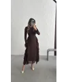 VOLANLI TÜL ELBİSE