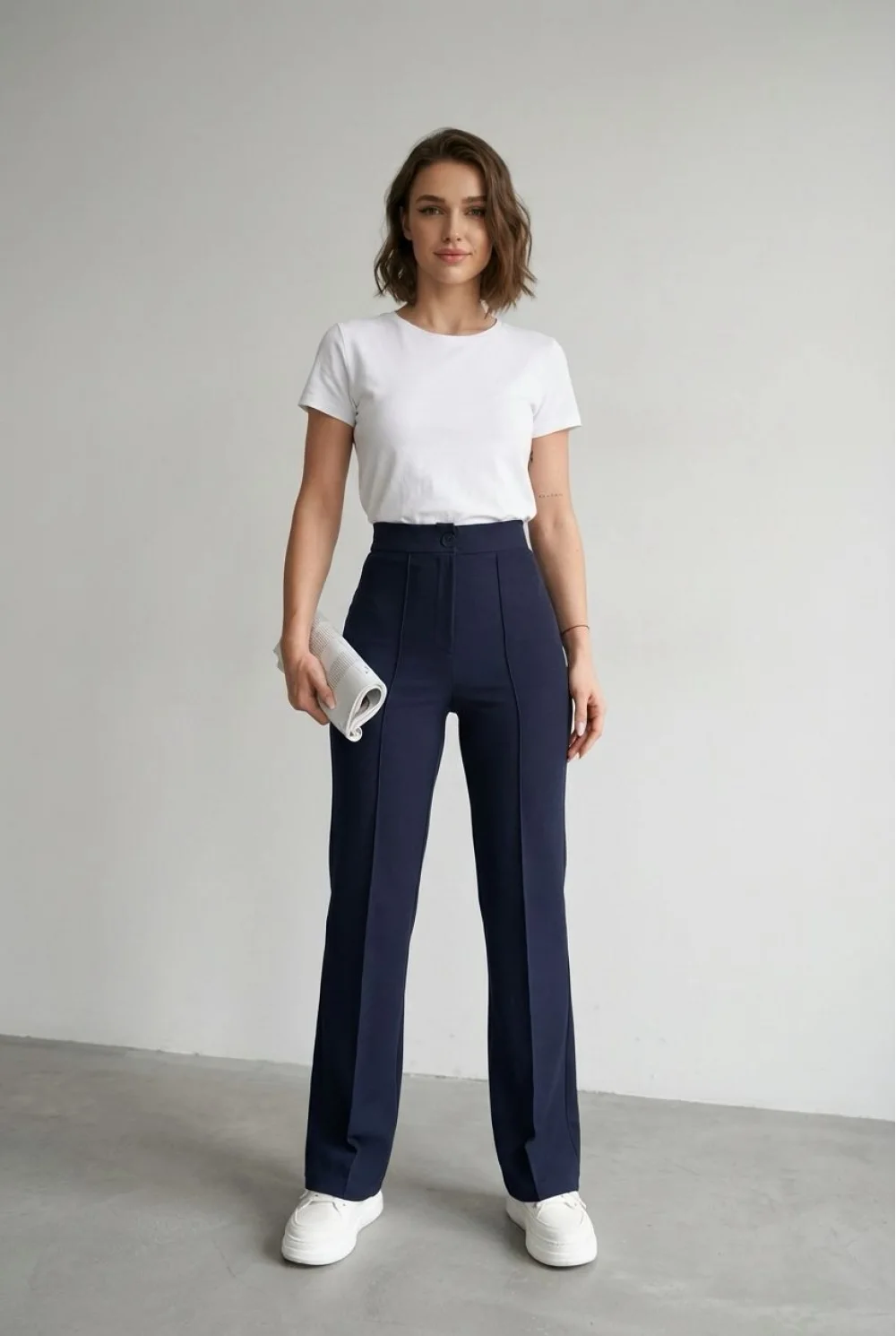 LACİVERT YÜKSEK BEL PANTOLON