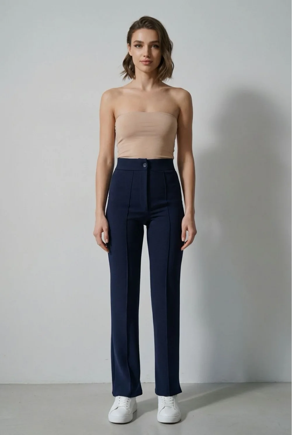 LACİVERT YÜKSEK BEL PANTOLON