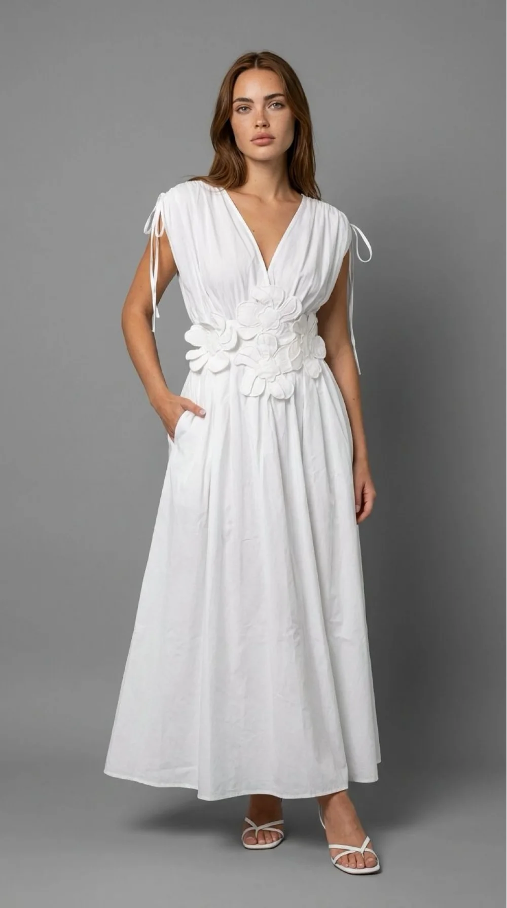 SANDY ÇİÇEKLİ ELBİSE