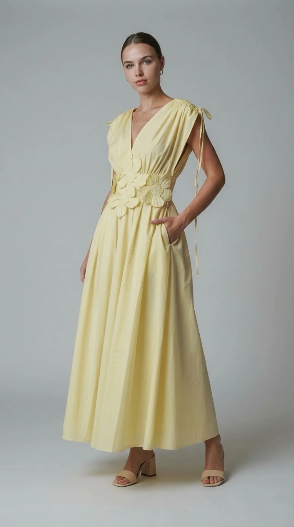 SANDY ÇİÇEKLİ ELBİSE