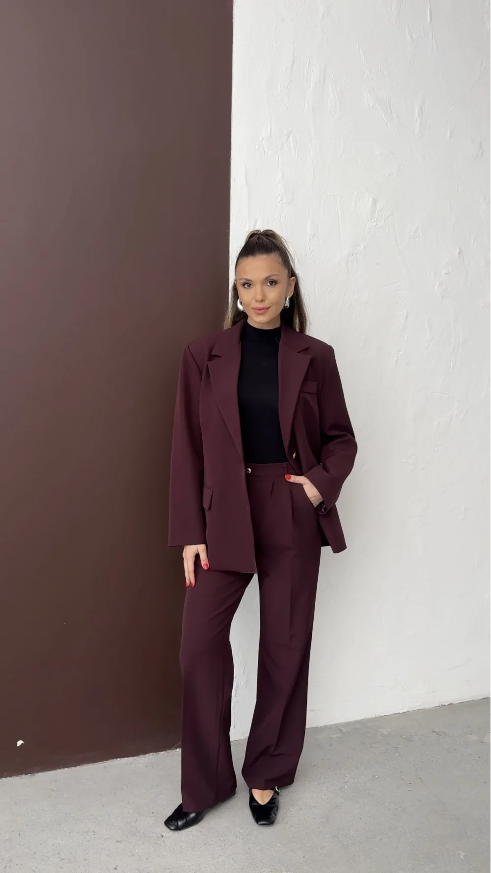 Oversize Blazer Takım