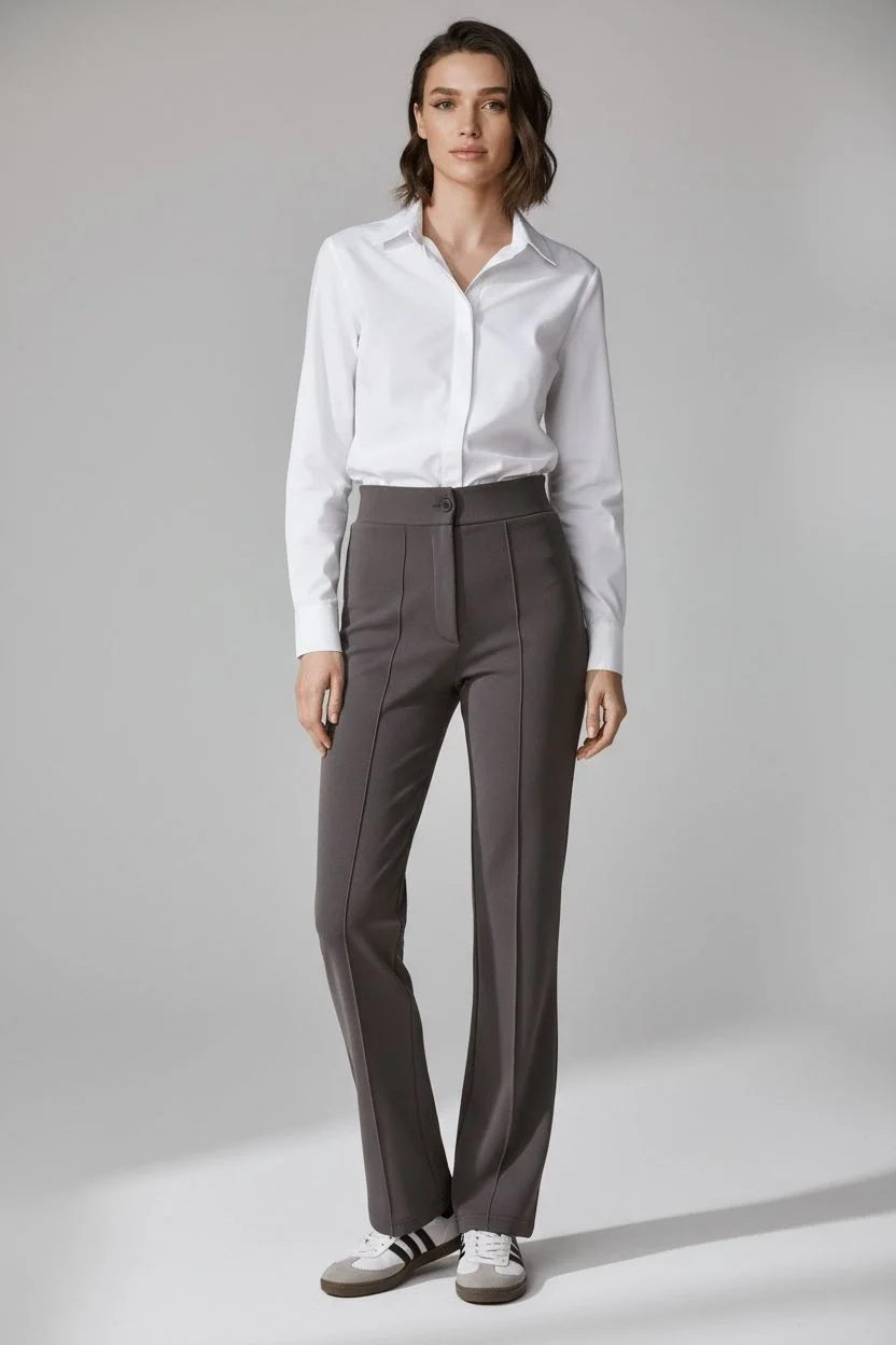 GRİ YÜKSEK BEL PANTOLON