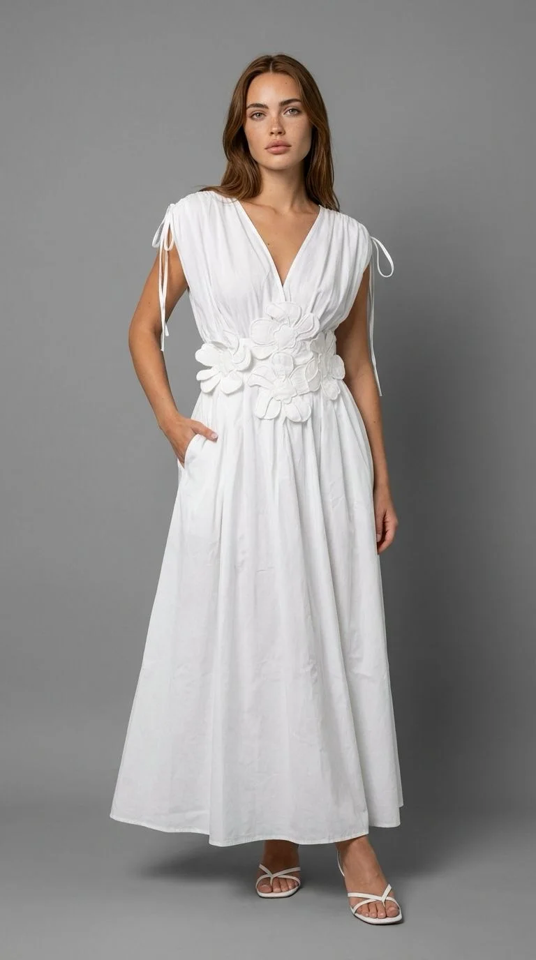 SANDY ÇİÇEKLİ ELBİSE