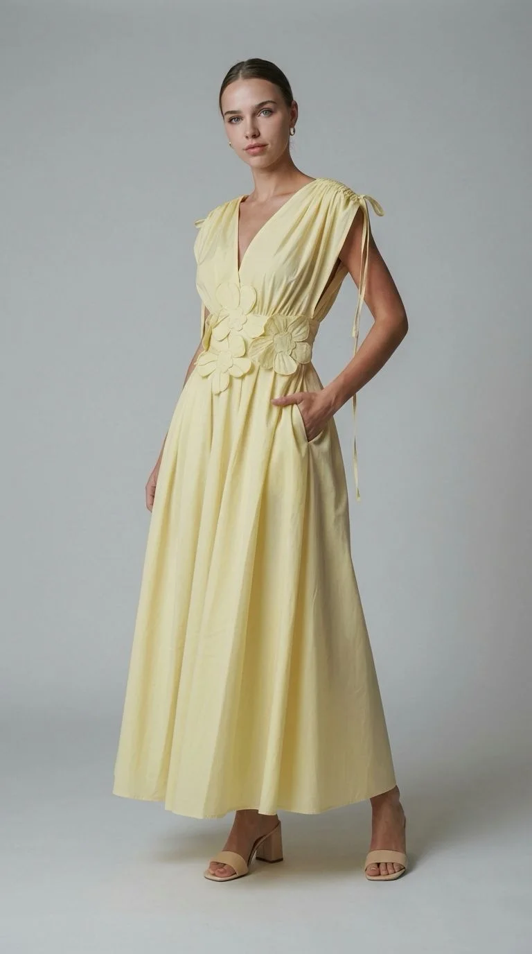 SANDY ÇİÇEKLİ ELBİSE