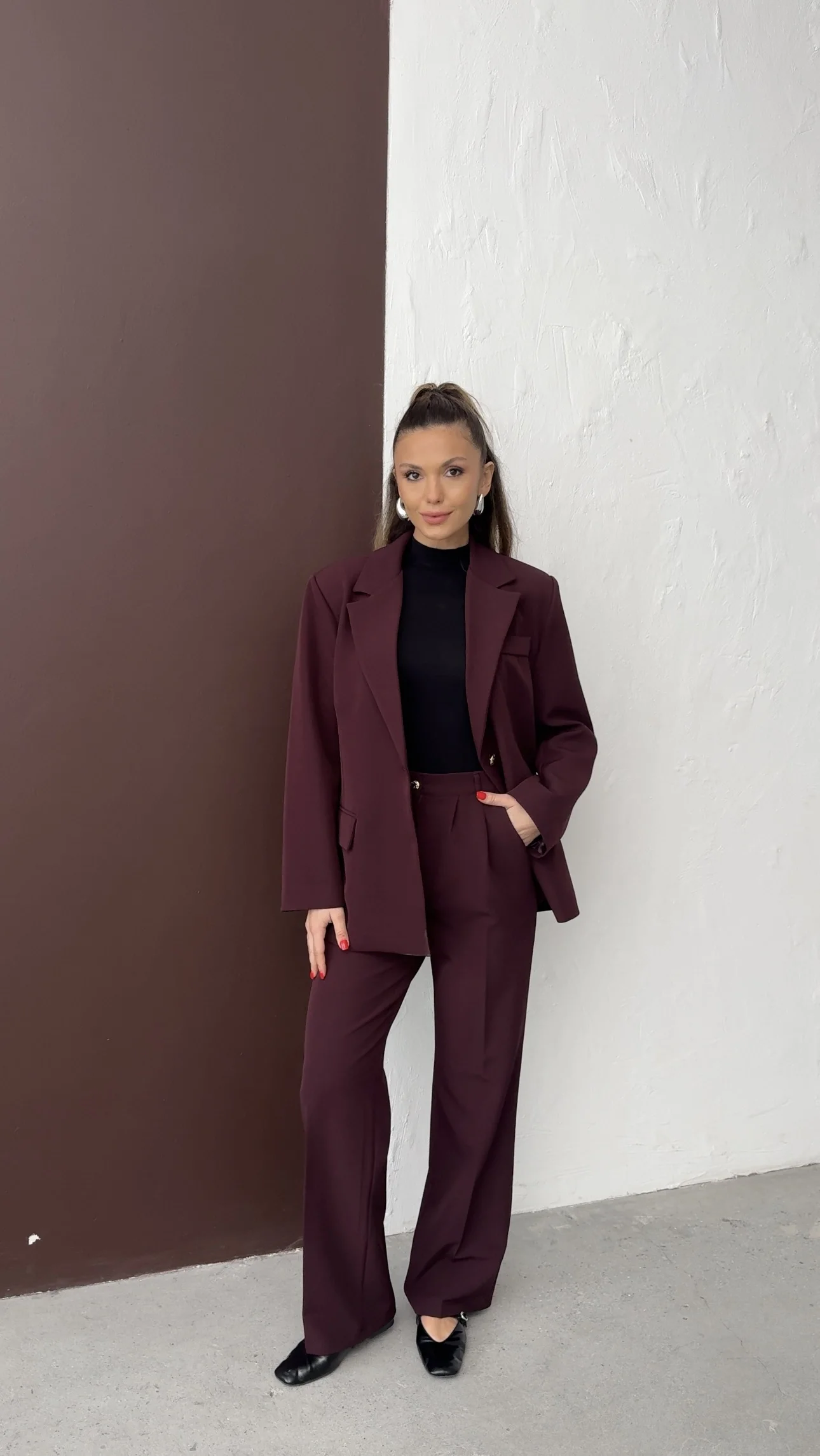 Oversize Blazer Takım