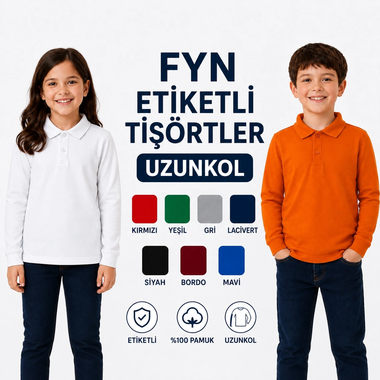 FYN ETİKETLİ UZUNKOL TİŞÖRTLER