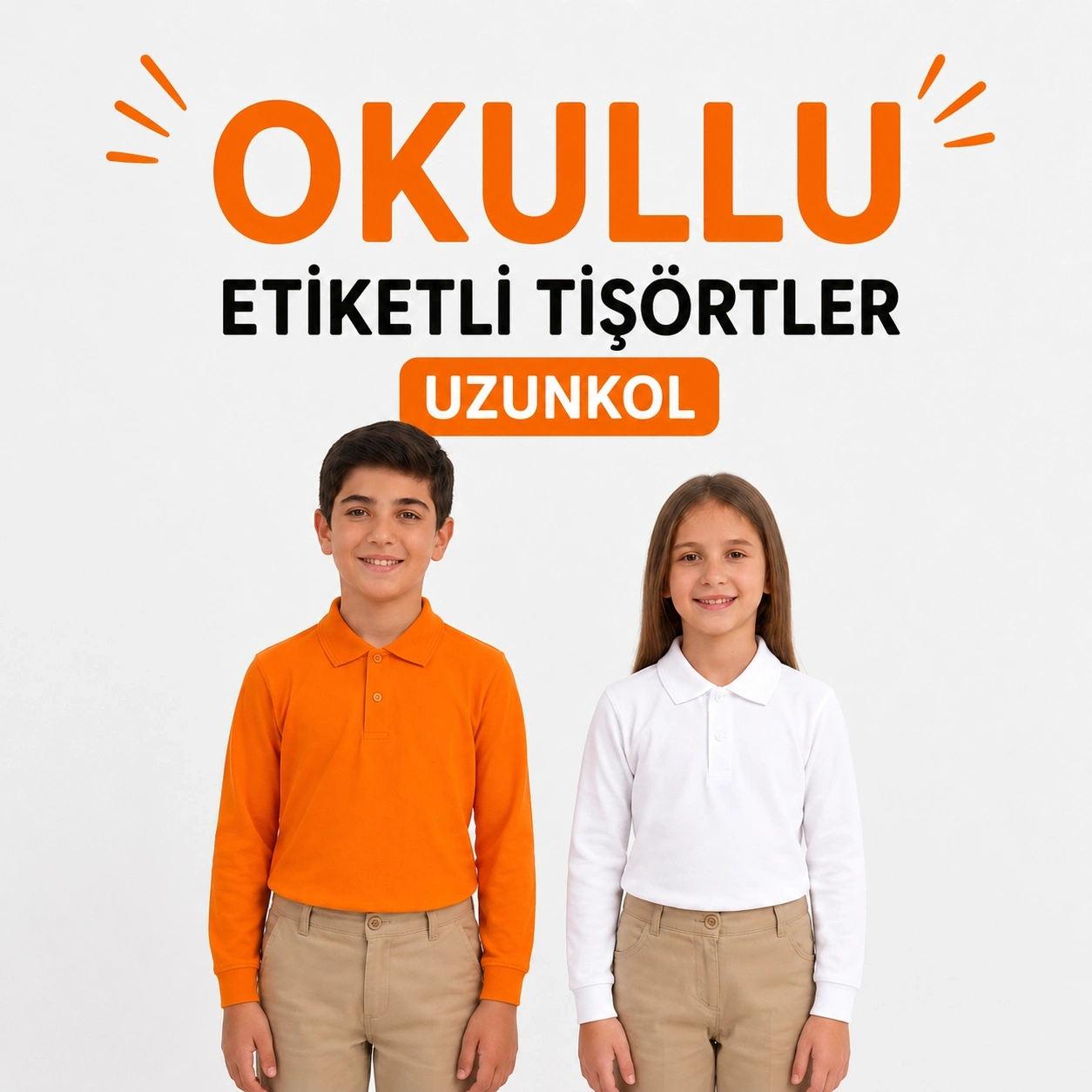 OKULLU ETİKETLİ UZUNKOL TİŞÖRTLER