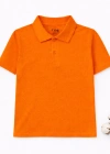 okul turuncu Polo Yaka kısakol tişörtleri kıyafetleri üniforması çocuk genç