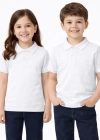 okul beyaz Polo Yaka kısakol tişörtleri kıyafetleri üniforması çocuk genç