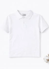 okul beyaz Polo Yaka kısakol tişörtleri kıyafetleri üniforması çocuk genç