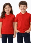 okul Kırmızı Polo Yaka kısakol tişörtleri kıyafetleri üniforması çocuk genç