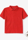 okul Kırmızı Polo Yaka kısakol tişörtleri kıyafetleri üniforması çocuk genç