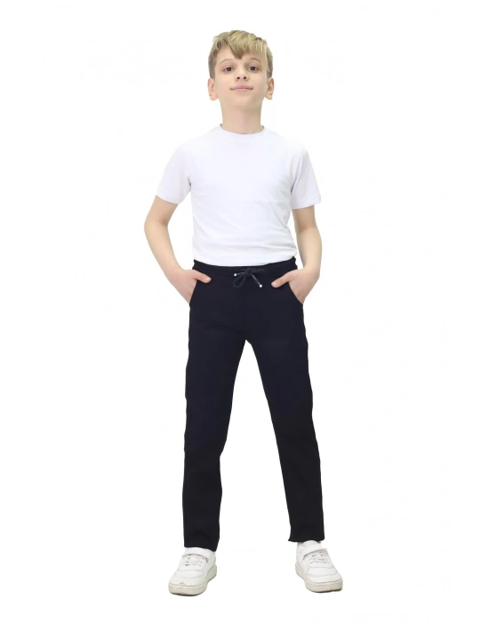 ATİBA okul keten pantolon unisex siyah, lacivert ve bej (camel) kıyafetleri üniforması çocuk genç