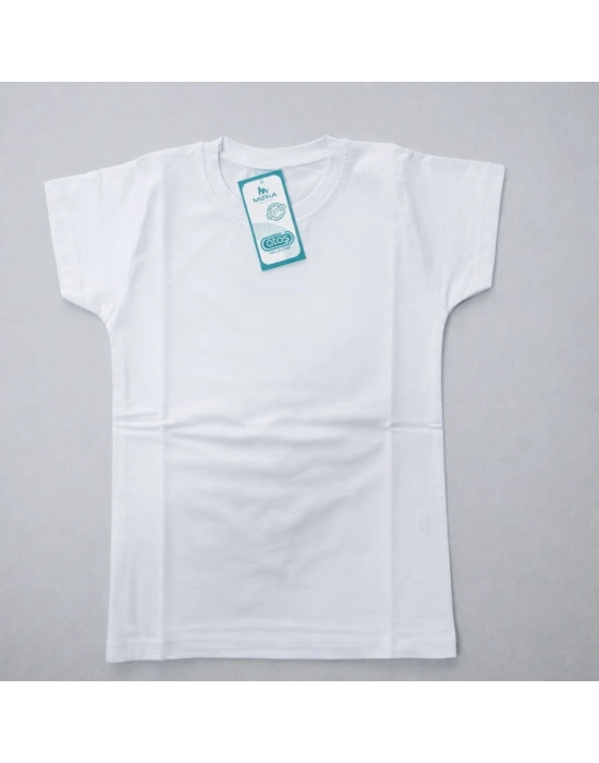 ataş sade beyaz okul ve günlük ünisex tişört 23 nisan vb etkinlikler t-shirt