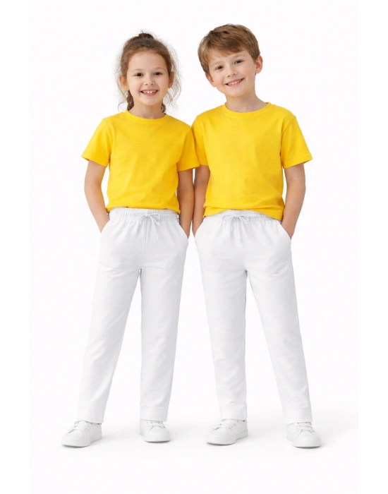 konsept Erkek & Kız Çocuk Kırmızı ve beyaz Pantolon %97 Pamuklu – 23 Nisan ve Özel Gün Kombini