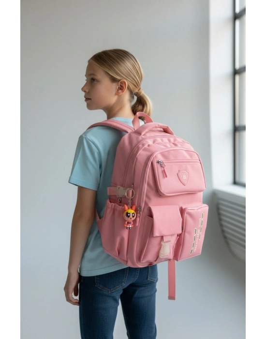 Kore Model Çok Bölmeli Suya Dayanıklı Okul Çantası Yerli Üretim