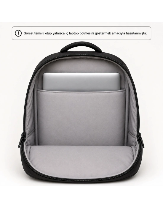 Gri backpack Çok Bölmeli Okul & Günlük Sırt Çantası