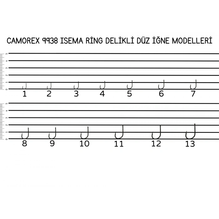 Camorex 9938 Iseama Ring Düz İğne No: 8