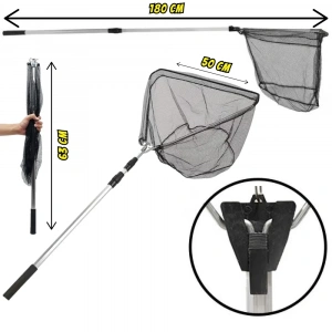 Portatif Katlanır Üçgen Balıkçı Kepçesi (Alüminyum, 180cm)