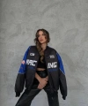 Racing unisex bomber ceket -mavi