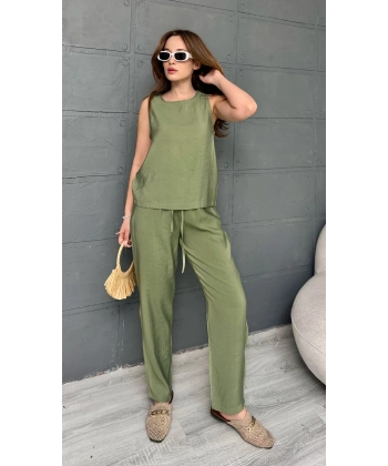 Tensel kumaş sıfır kol ikili takım