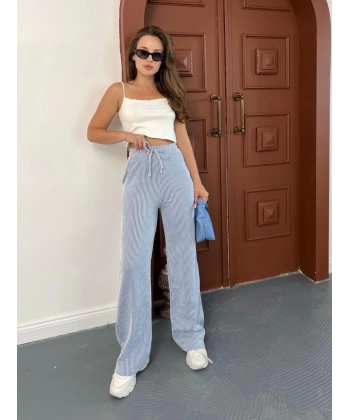 Çizgi detay pantolon