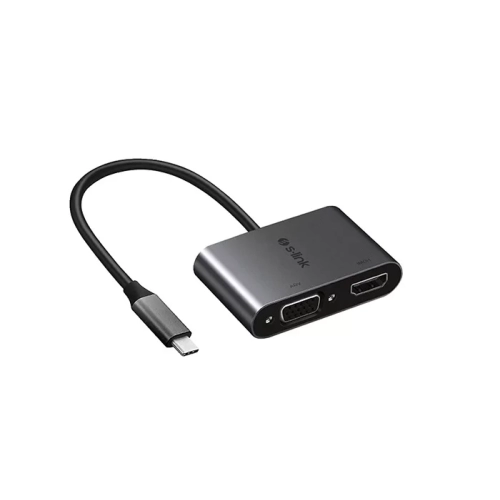 S-LİNK SWAPP SW-U516 4K@30HZ TYPEC TO HDMI + VGA ADAPTÖR