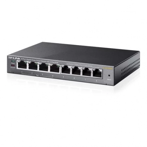 TP-LİNK TL-SG108PE 8 PORT 4 PORT POE+ 10-100-1000 MBPS  EASY SMART SWİTCH ÇELİK KASA