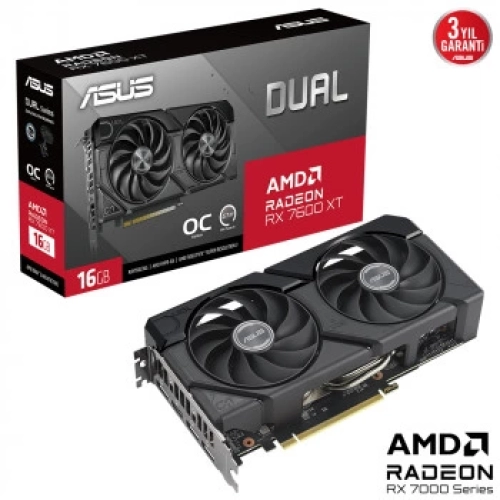 ASUS DUAL-RX7600XT-O16G GAMİNG EKRAN KARTI