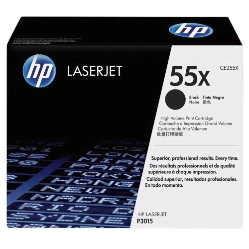 HP 55X BLACK SİYAH 12.500 SAYFA YÜKSEK KAPASİTE TONER CE255X
