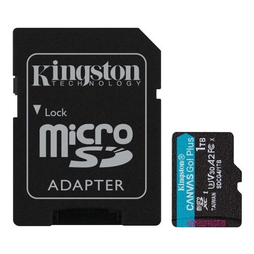 KİNGSTON SDCG4-1TB 1TB MİCROSDXC CANVAS GO PLUS GEN4 200MB-S A2 U3 V30 CARD + ADP HAFIZA KARTI