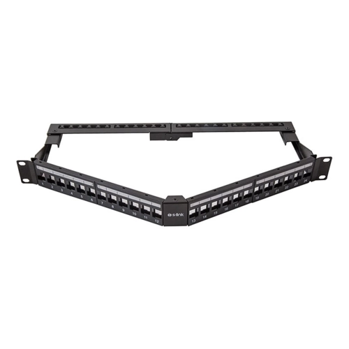 S-LİNK SL-P625 24 LÜ KOLAY KULLANIMLI, UTP BOŞ V ŞEKLİNDE PATCH PANEL
