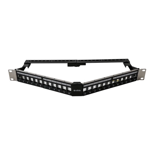 S-LİNK  SL-P626 24LÜ KOLAY KULLANIMLI, FTP BOŞ V ŞEKLİNDE PATCH PANEL