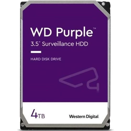 WD 4TB 3.5 PURPLE WD43PURZ SATA3 5400RPM 64MB 7-24 GUVENLIK HARDDİSK