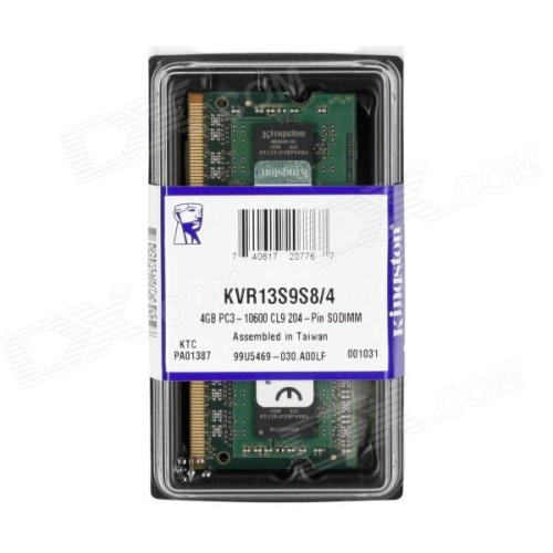 KINGSTON DDR3 4GB 1333MHZ (PC3-10600) NB KVR13S9S8 NOTEBOOK RAM
