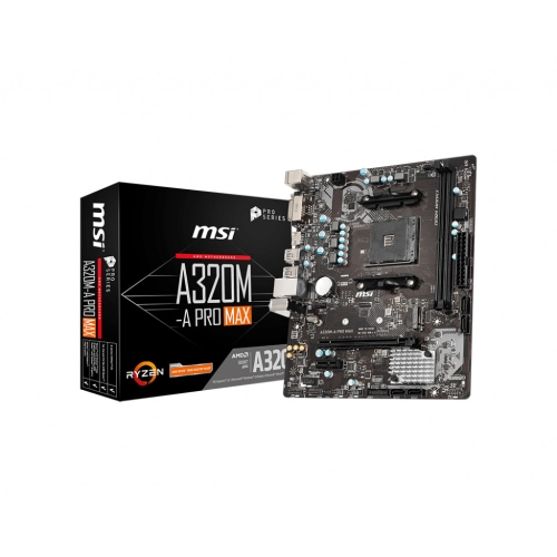 MSİ A320M-A PRO MAX AM4 DDR4 3200(OC) DVI HDMI M.2 USB3.2 MATX ANAKART