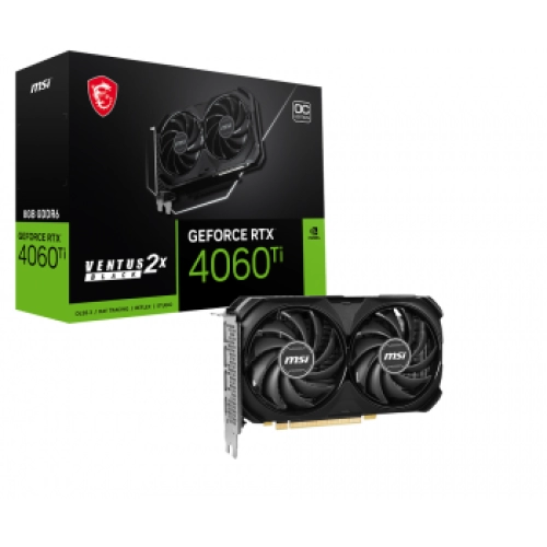 MSI GEFORCE RTX 4060 TI VENTUS 2X BLACK 8G OC GDDR6 8GB GDDR6 DP HDMI 128BİT