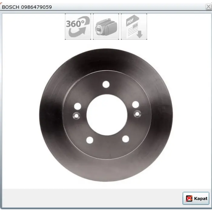 FREN DİSKİ ARKA HYUNDAİ İX20 (2010>) KİA VENGA (2010>) DÜZ 258MM
