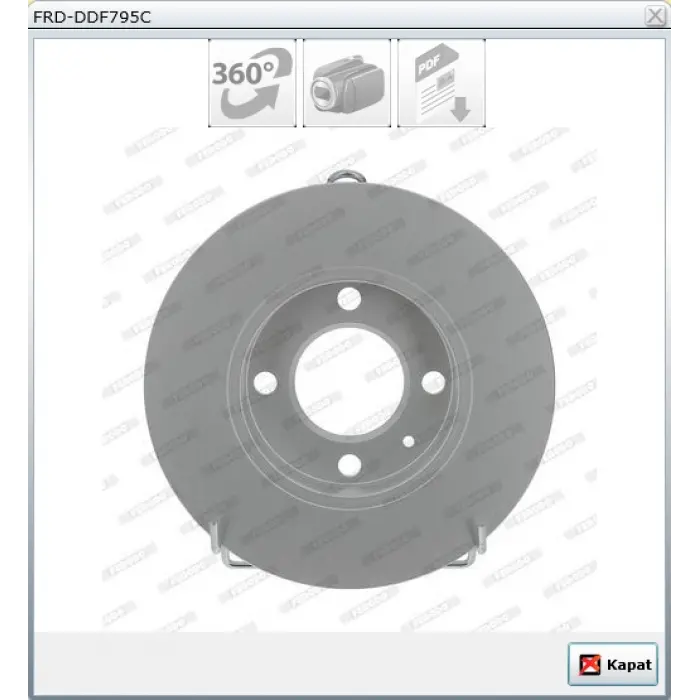 FREN DİSKİ ÖN POLO (94-99) POLO (99-01) AROSA (97-04) DÜZ 239MM