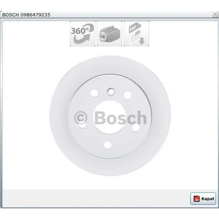 FREN DİSKİ ARKA MERCEDES A SERİ W169 (04-12) B SERİ W245 (05-11) DÜZ 258MM