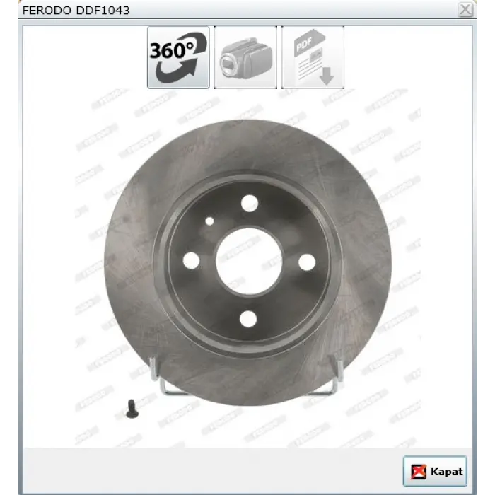 FREN DİSKİ ARKA ASTRA F (92-05) ASTRA G (98-09) ASTRA H (04>) ASTRA J (09>) MERIVA (03-10) DÜZ 240MM